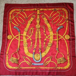 Hermes Gaucho par Hermes Paris red scarf